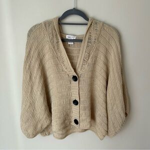 Monroe And Main Chunky Oversized Tan Button-Up Women's Sweater Cardigan Size 2X
